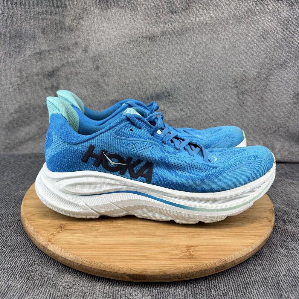 Hoka One One Clifton 10 Shoes Mens Size 10.5 Blue Running Athletic Sneakers